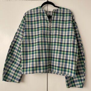 NOMIA Cropped Checkered Shirt - S